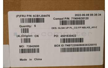 Lenovo 5CB1J04476 COVER UpperCaseASM_ARA C82SD PLCG FPNBL