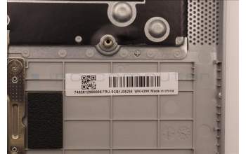 Lenovo 5CB1J05258 C-Cover with keyboard, Belgian, Cloud Grey, Backlight, Non-Fingerprint, UK