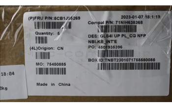 Lenovo 5CB1J05269 COVER UpperCaseASMEUROENGC82SDPLCGNFPNBL