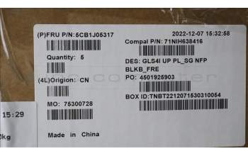 Lenovo 5CB1J05317 COVER UpperCaseASM_FRA C82SD PLSG NFPBL