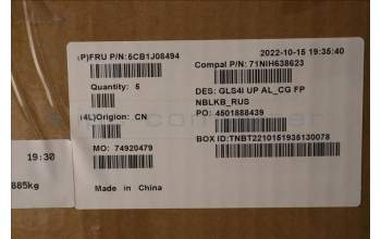 Lenovo 5CB1J08494 COVER UpperCaseASM_RUS C82SD ALCG FPNBL