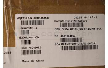 Lenovo 5CB1J08547 COVER UpperCaseASM_BUL C82SD ALSG FPBL