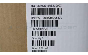 Lenovo 5CB1J08820 COVER Upper Case ASM_FRA H 82SN STGY DIS