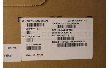 Lenovo 5CB1J09070 COVER Upper Case ASM_EURO ENG C21DH MGBL