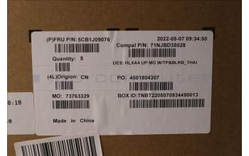 Lenovo 5CB1J09076 COVER Upper Case ASM_THAI C21DH MGBL