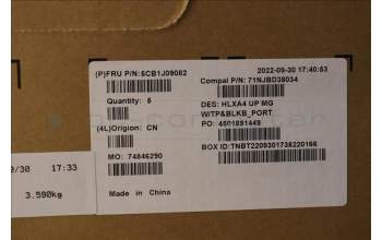 Lenovo 5CB1J09082 COVER Upper Case ASM_POR C21DH MGBL