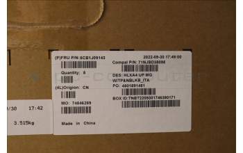 Lenovo 5CB1J09143 COVER Upper Case ASM_ITA C21DH MGNBL