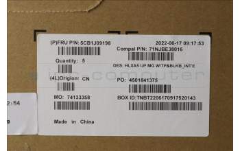 Lenovo 5CB1J09198 COVER Upper Case ASM_EURO ENG C21DJ MGBL