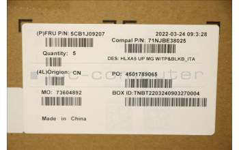 Lenovo 5CB1J09207 COVER Upper Case ASM_ITA C21DJ MGBL