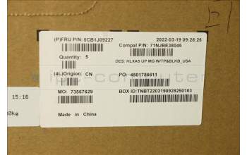 Lenovo 5CB1J09227 COVER Upper Case ASM_USA ENG C21DJ MGBL