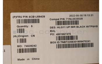 Lenovo 5CB1J09439 COVER Upper Case ASM_BUL C 82SA BLA