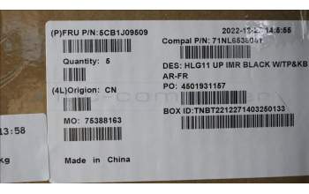 Lenovo 5CB1J09509 COVER Upper Case ASM_FRA/ARA C 82SA BLA