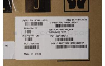 Lenovo 5CB1J10019 COVER Upper Case ASM_POR C 21DM BLKB N