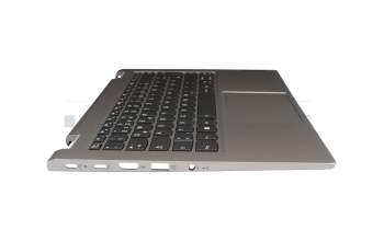 5CB1J10024 original Lenovo keyboard incl. topcase DE (german) black/grey with backlight