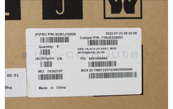 Lenovo 5CB1J10029 COVER Upper Case ASM_SLV C 21DM BLKB N