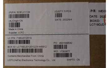 Lenovo 5CB1J11134 COVER Upper Case ASM_SWS L82QF NFPSG