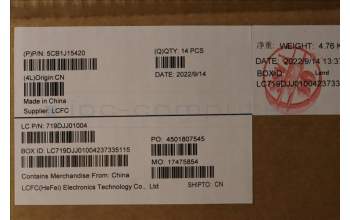 Lenovo 5CB1J15420 COVER JT4C1 C-cover WL SUB ASSY GRAY