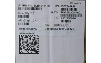 Lenovo 5CB1J18189 FRU A COVER ASM RGB WL+WW Talos2.0