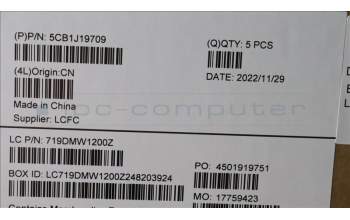 Lenovo 5CB1J19709 COVER Upper Case ASM_GER L82V7 NFPAB