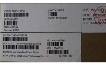 Lenovo 5CB1J19710 C-Cover with keyboard, Arabic, Abyss Blue, Non-Fingerprint, US