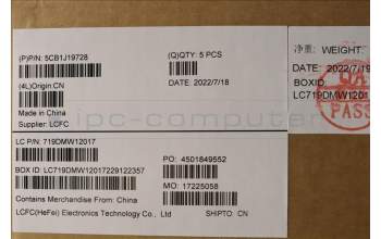 Lenovo 5CB1J19728 COVER Upper Case ASM_UKE L82V7 NFPGY