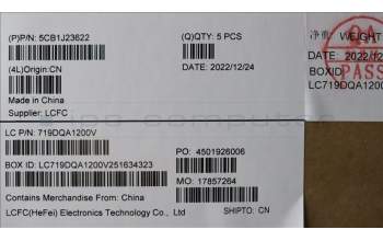 Lenovo 5CB1J23622 COVER Upper Case ASM_TUR L82UT CG