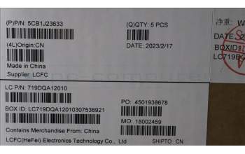 Lenovo 5CB1J23633 COVER Upper Case ASM_BEL L82UT SG