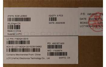 Lenovo 5CB1J23643 C-Cover with keyboard,US English Euro,Storm Grey