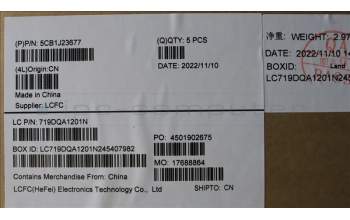 Lenovo 5CB1J23677 COVER Upper Case ASM_SLV L82UT SG