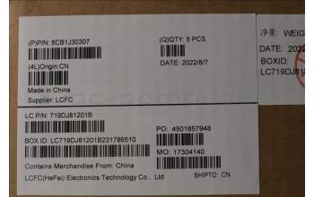 Lenovo 5CB1J30307 COVER Upper Case ASM_HBW L82TK_UG