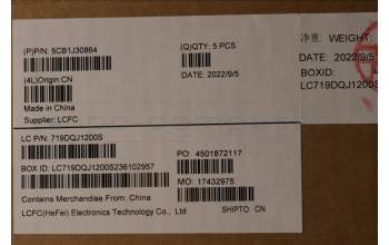 Lenovo 5CB1J30864 COVER Upper Case ASM_HBW L82UH FP BL