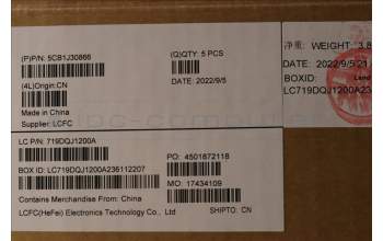 Lenovo 5CB1J30866 COVER Upper Case ASM_HUN L82UH FP BL