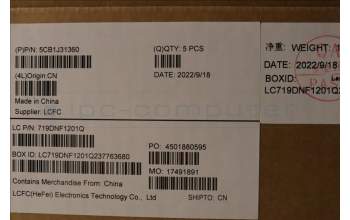 Lenovo 5CB1J31360 COVER Upper Case ASM_HBW L82U9 CLGY