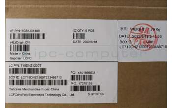 Lenovo 5CB1J31400 COVER Upper Case ASM_NORDIC L82U9 SG