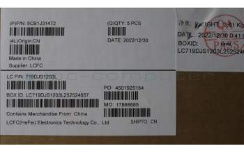 Lenovo 5CB1J31472 COVER Upper Case ASM_NORDIC L82UG OG_RGB