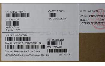 Lenovo 5CB1J31474 COVER Upper Case ASM_RUS L82UG OG_RGB