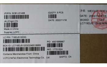 Lenovo 5CB1J31488 COVER Upper Case ASM_CZE/SLK L82UG OG_WH