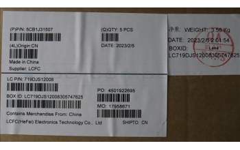 Lenovo 5CB1J31507 COVER Upper Case ASM_UKE L82UG OG_WH