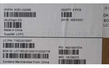 Lenovo 5CB1J32268 C-Cover with keyboard,Italian,Storm Grey,RGB Backlight