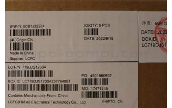 Lenovo 5CB1J32284 C-Abdeckung mit Tastatur, Belgisch, sturmgrau, Weiße Hintergrundbel., GB