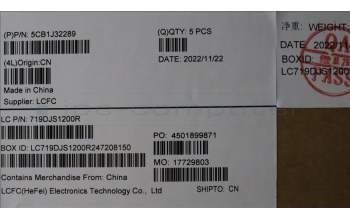 Lenovo 5CB1J32289 COVER Upper Case ASM_EURO ENG L82UGSG_WH