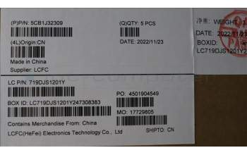 Lenovo 5CB1J32309 COVER Upper Case ASM_SWS L82UG SG_WH