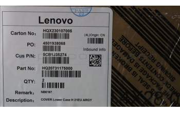 Lenovo 5CB1J35274 COVER Lower Case H 21EU ARGY