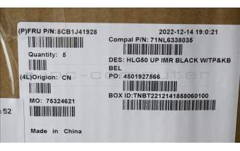 Lenovo 5CB1J41928 COVER Upper Case ASM_BEL C 82SB BLA