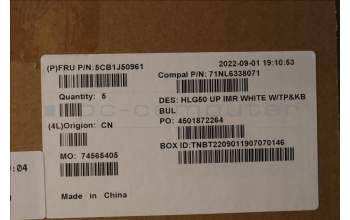 Lenovo 5CB1J50961 COVER Upper Case ASM_BUL C 82SB WHT