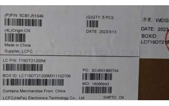 Lenovo 5CB1J51049 COVER Upper Case ASM_FRA L82UU SG