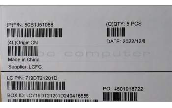 Lenovo 5CB1J51068 COVER Upper Case ASM_TC L82UU SG