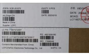 Lenovo 5CB1J51070 COVER Upper Case ASM_TUR L82UU SG