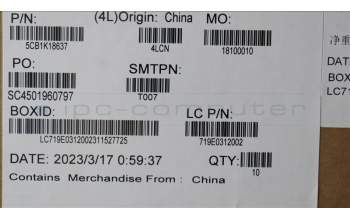 Lenovo 5CB1K18637 COVER Cover L 82XB Hinge Cover FB