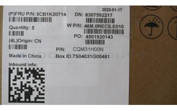 Lenovo 5CB1K20714 C-Cover with keyboard, English, Abyss Blue, Backlight, US